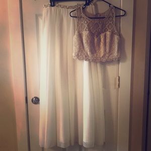 Beautiful Two Piece Prom or Bridesmaid Dress